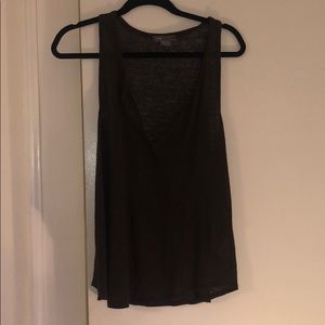 Brown Vince. Linen tank